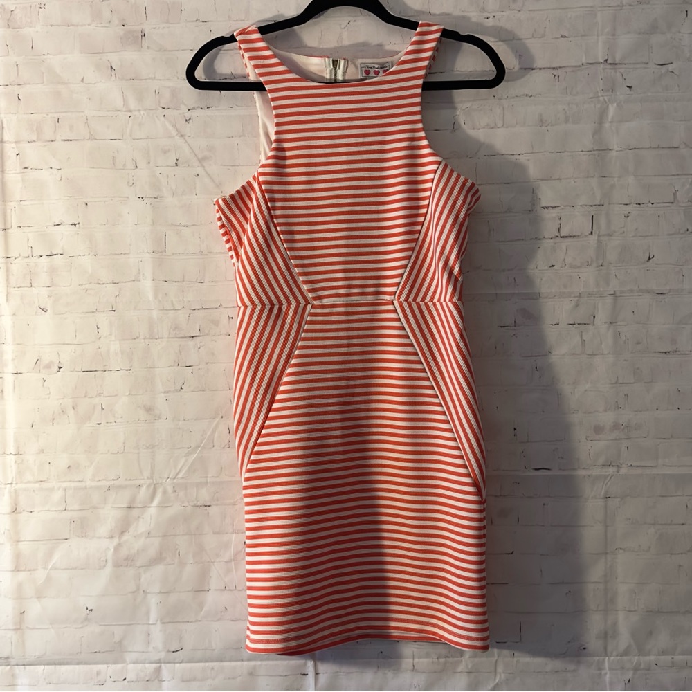 3/$15 Striped Asymmetrical Sleeveless Mini Dress